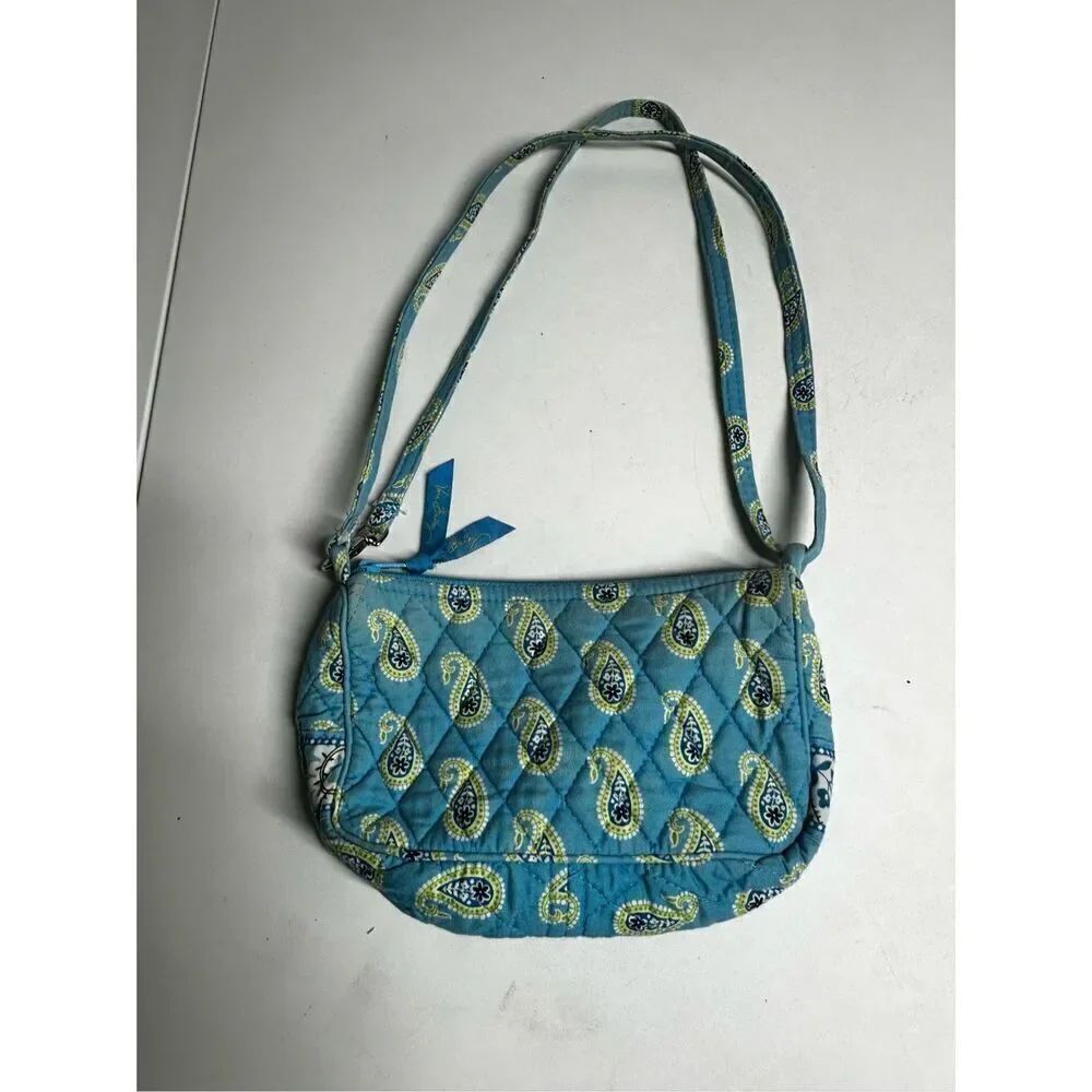 Vera Bradley Bermuda Blue (Retired) ‘Amy’ Convertible Mini Bag